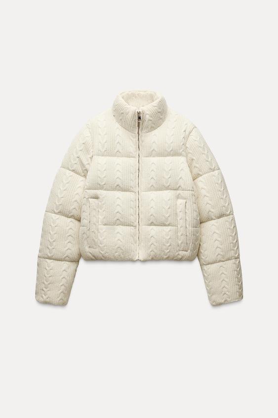 Lily | Cable Knit Puffer