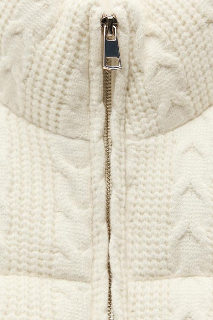 Lily | Cable Knit Puffer