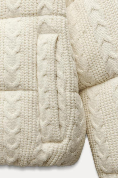 Lily | Cable Knit Puffer